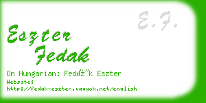 eszter fedak business card